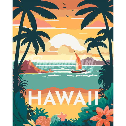 Reiseplakat Hawaii