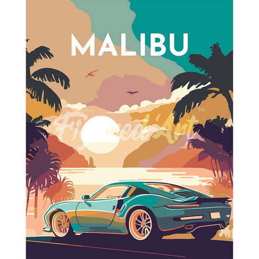 Reiseposter Malibu