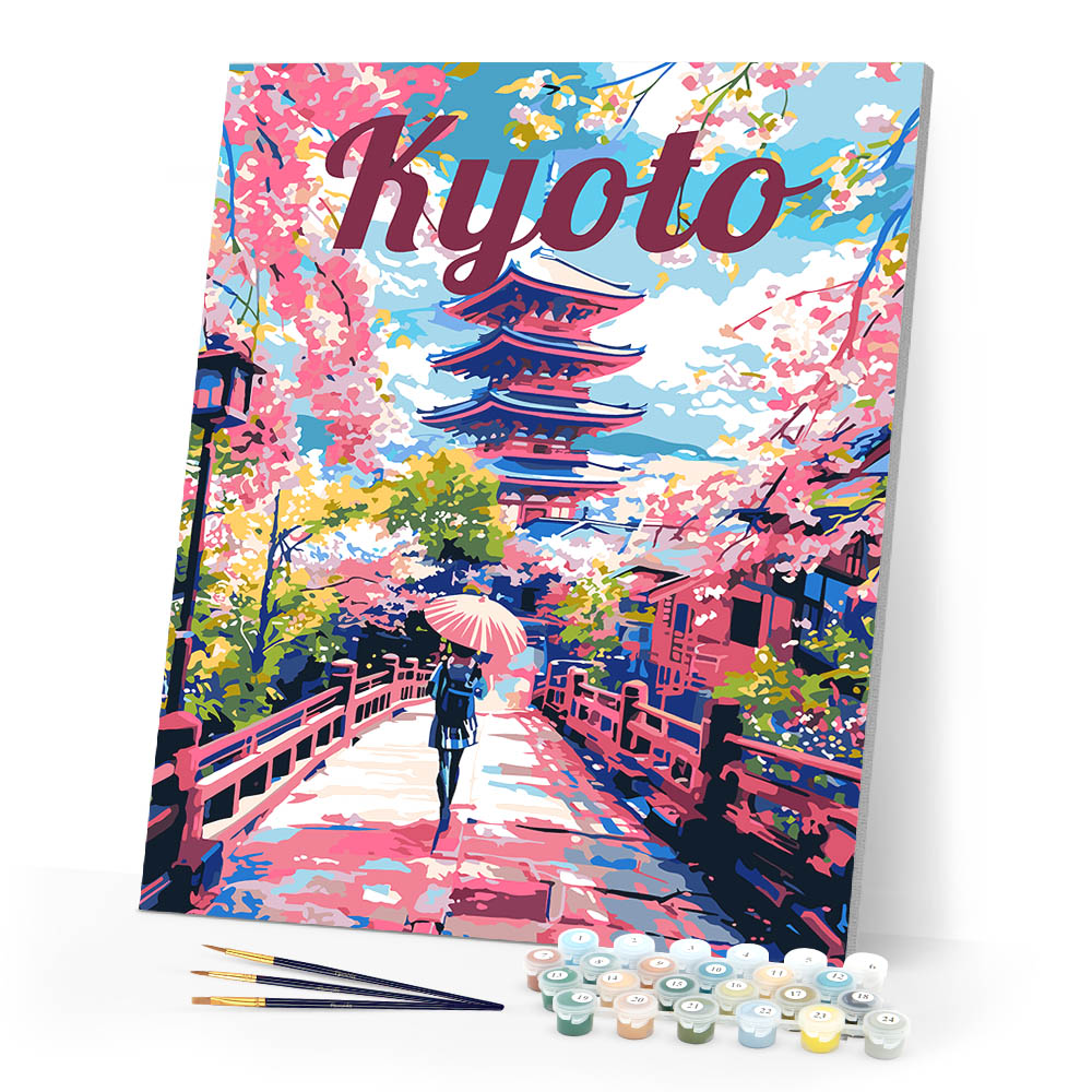 Reiseplakat Kyoto in Blüte