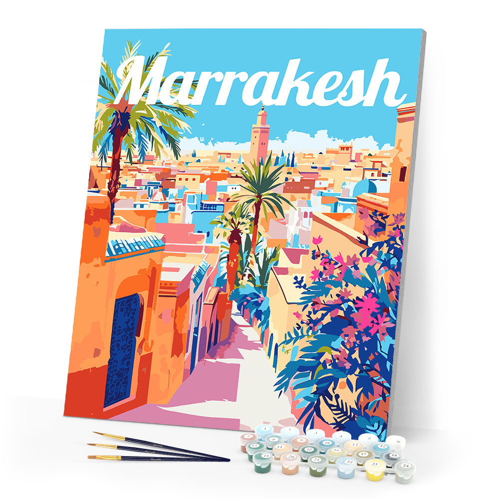 Reiseplakat Marrakesch Marokko