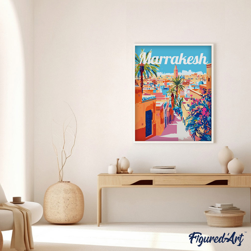 Reiseplakat Marrakesch Marokko