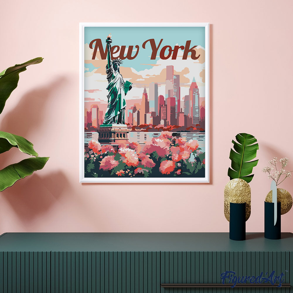 Reiseplakat New York in Blüte