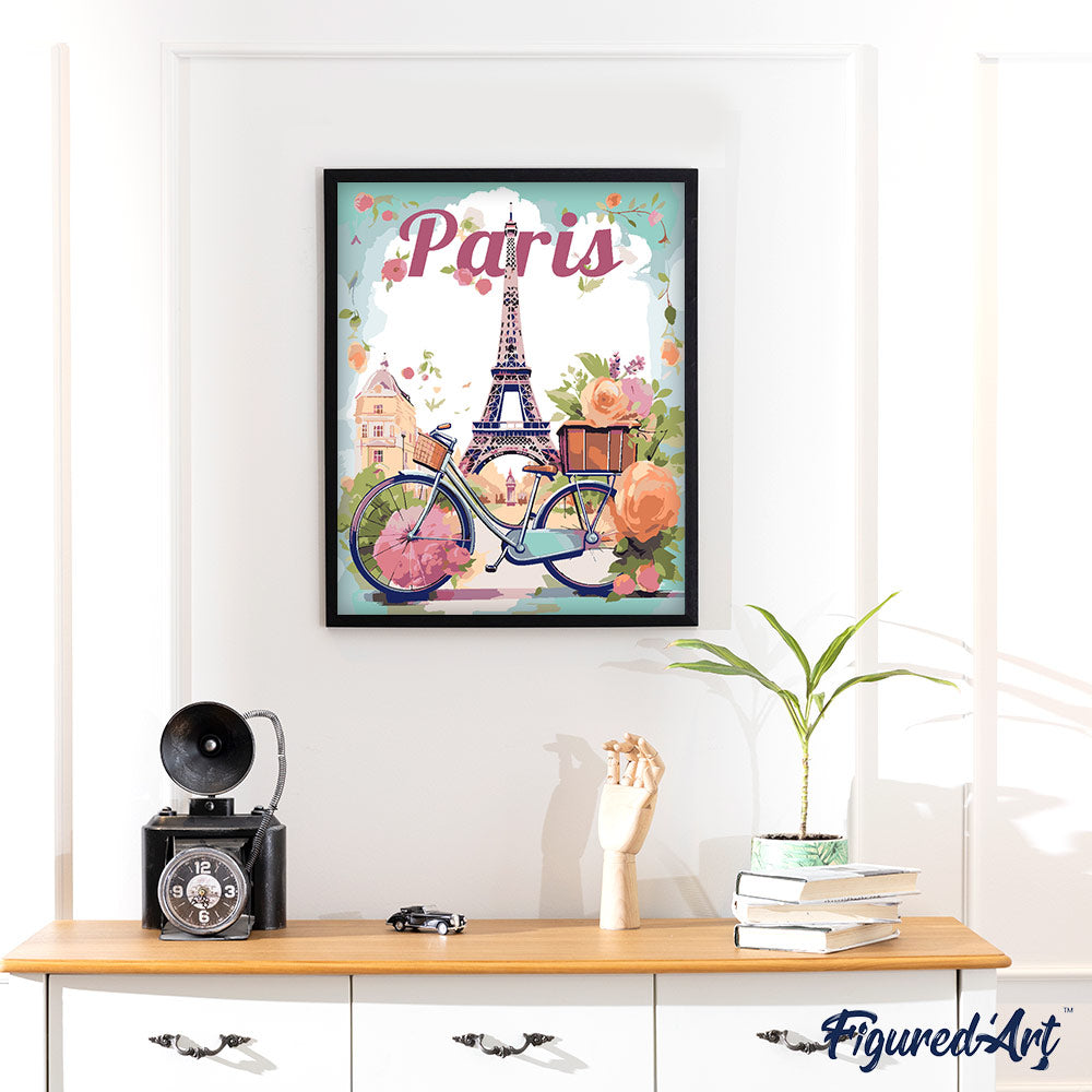 Reiseplakat Paris in Blüte