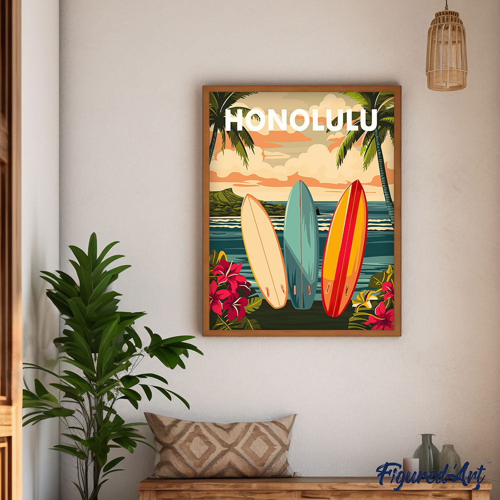 Reiseplakat Honolulu