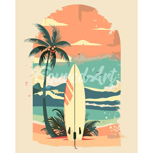 Surfboard on the Beach