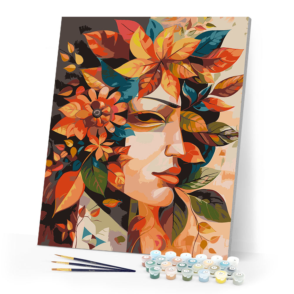 Picasso-Inspired Fall Leaf Mask