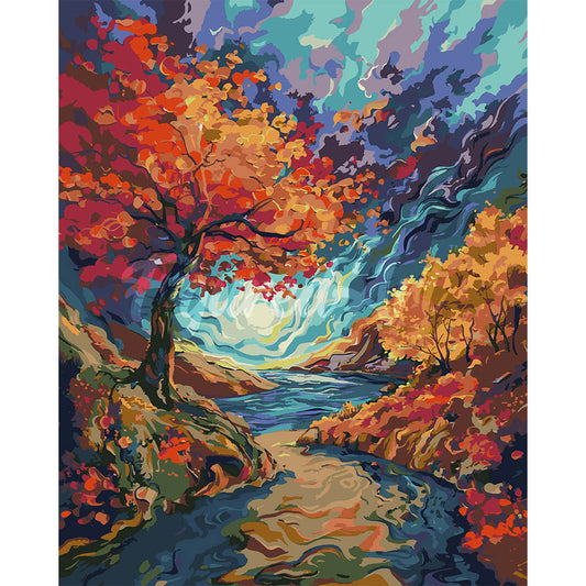 Van Gogh-Inspired Surreal Fall