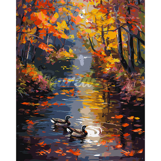 Golden Pond in Fall