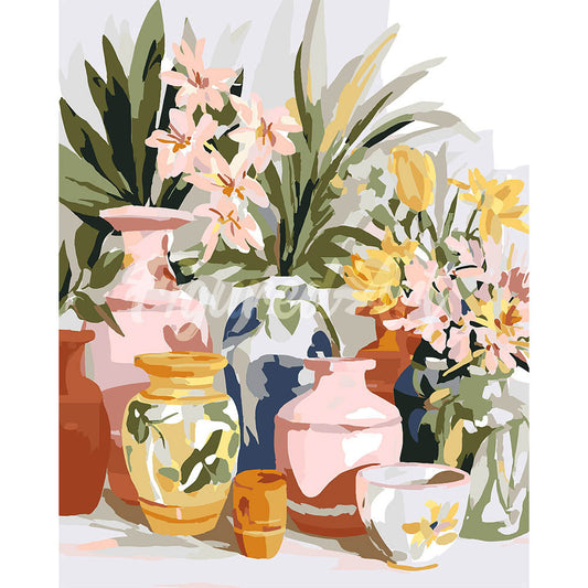 Pottery and Flowers