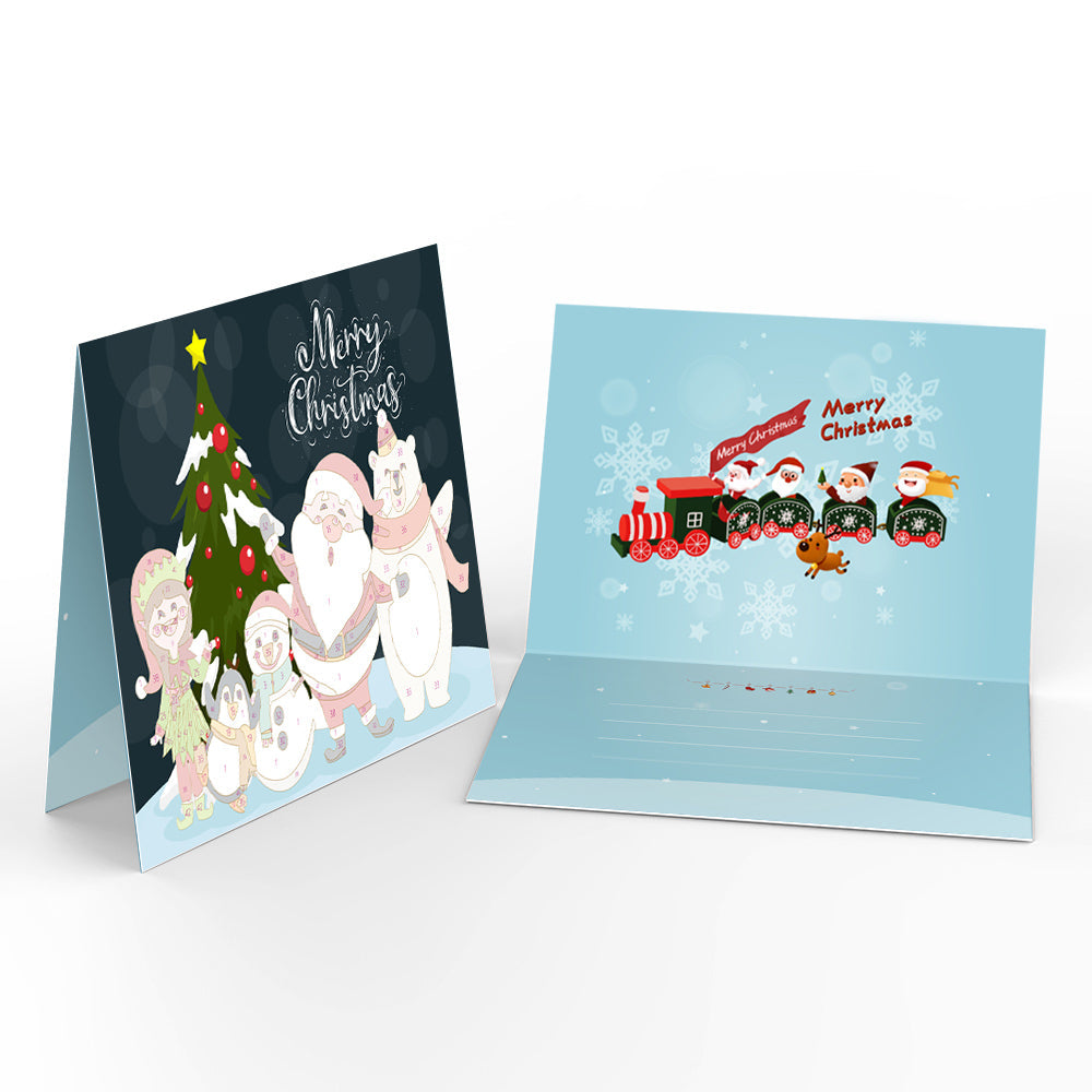 Weihnachtskarte I - Malen nach Zahlen