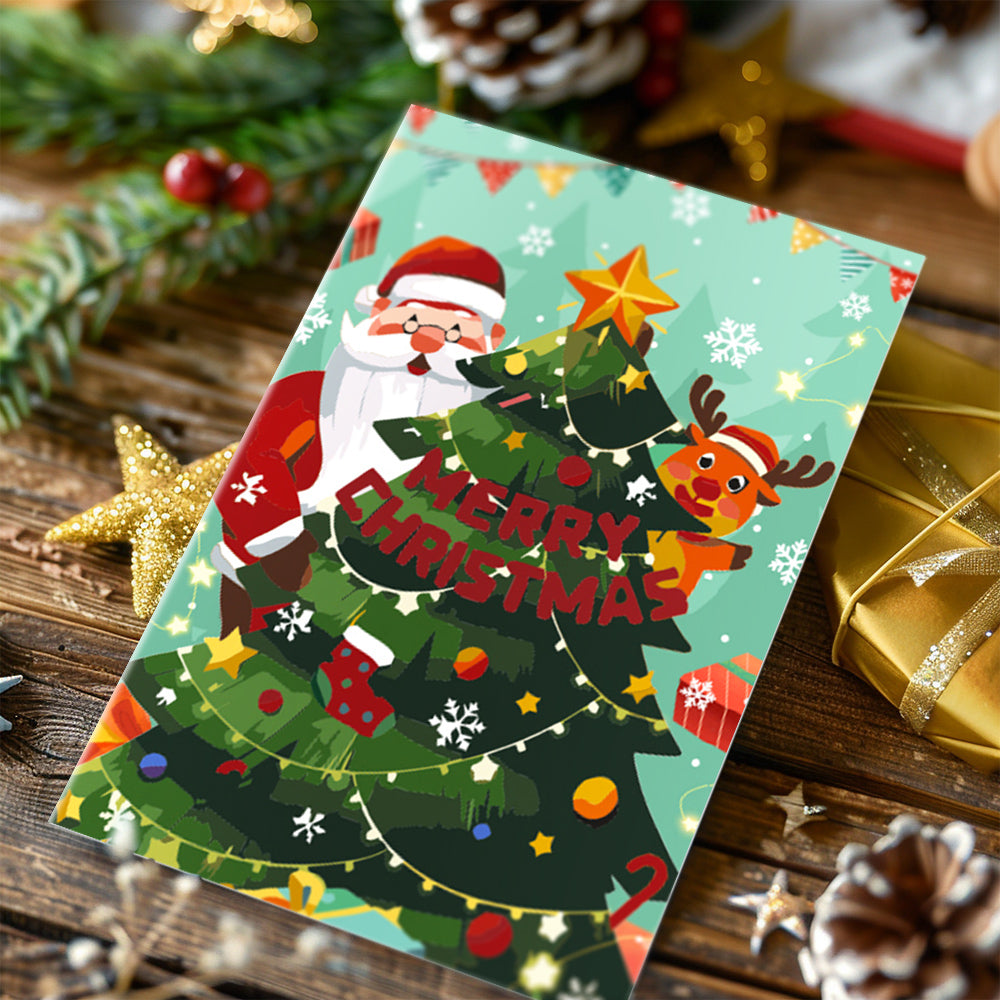 Weihnachtskarte II - Malen nach Zahlen