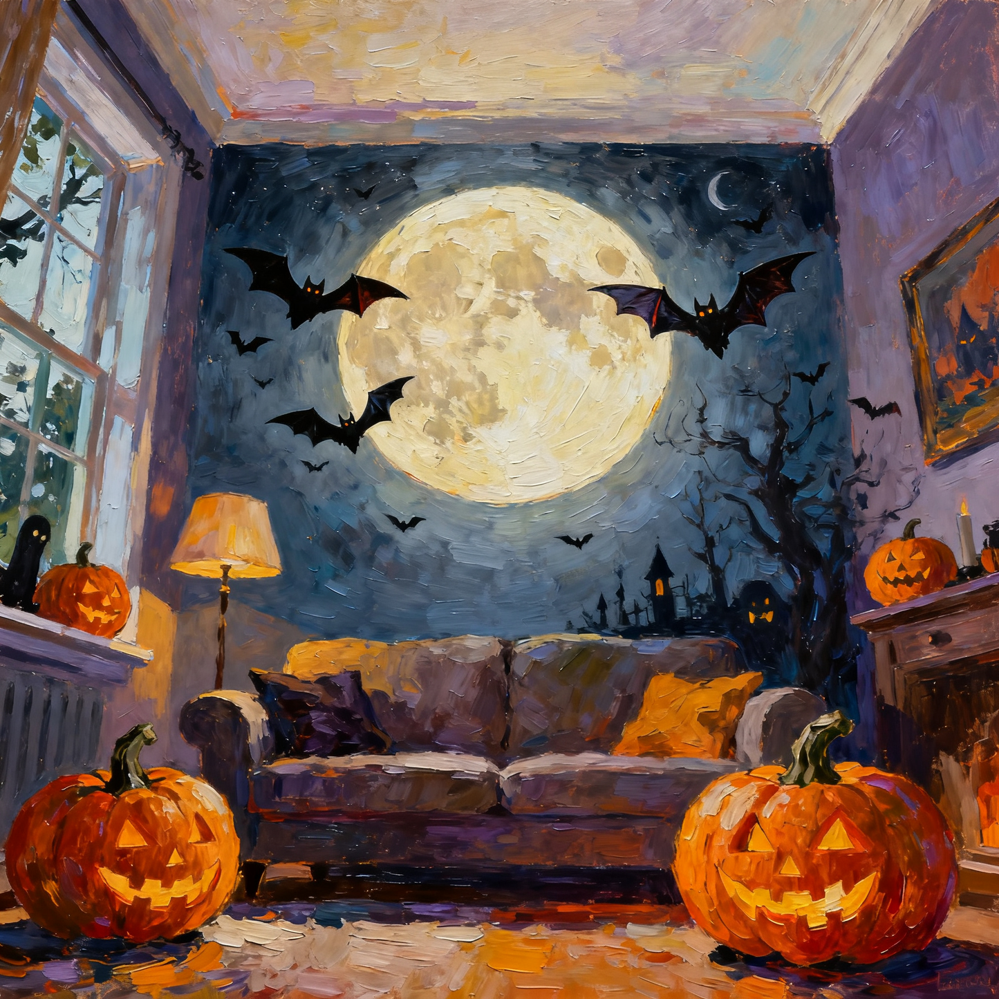 Halloween Living Room - Paint by Numbers