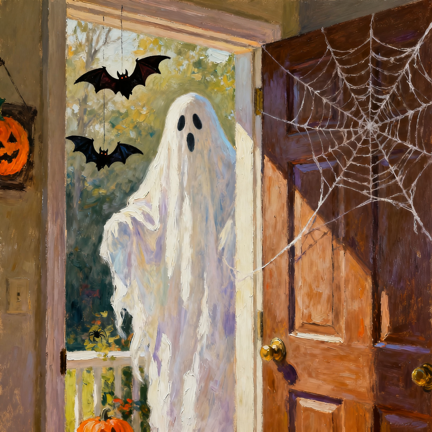 Ghost standing at the door - Paint by Numbers