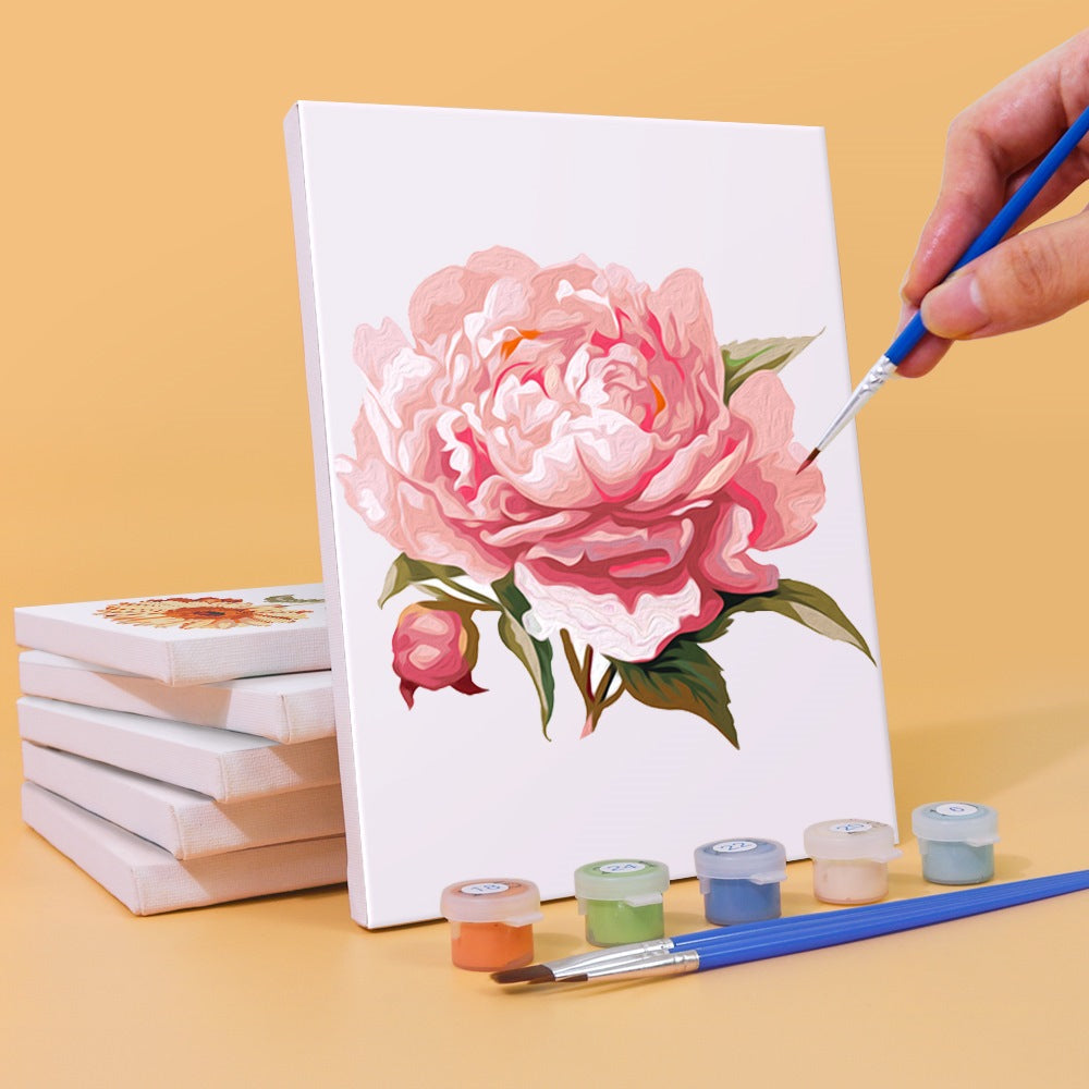 Malen nach Zahlen - 6 Mini-Gem?lde | Blumen-set