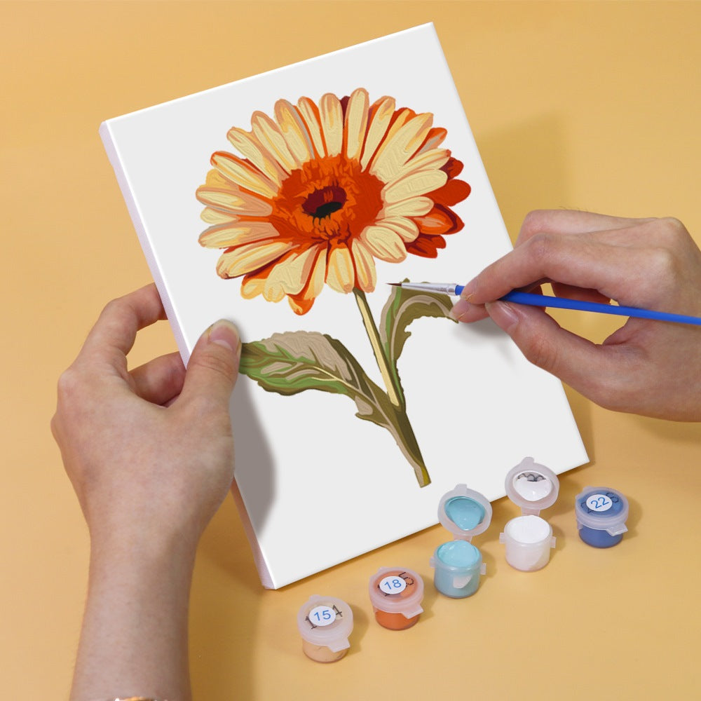 Malen nach Zahlen - 6 Mini-Gem?lde | Blumen-set