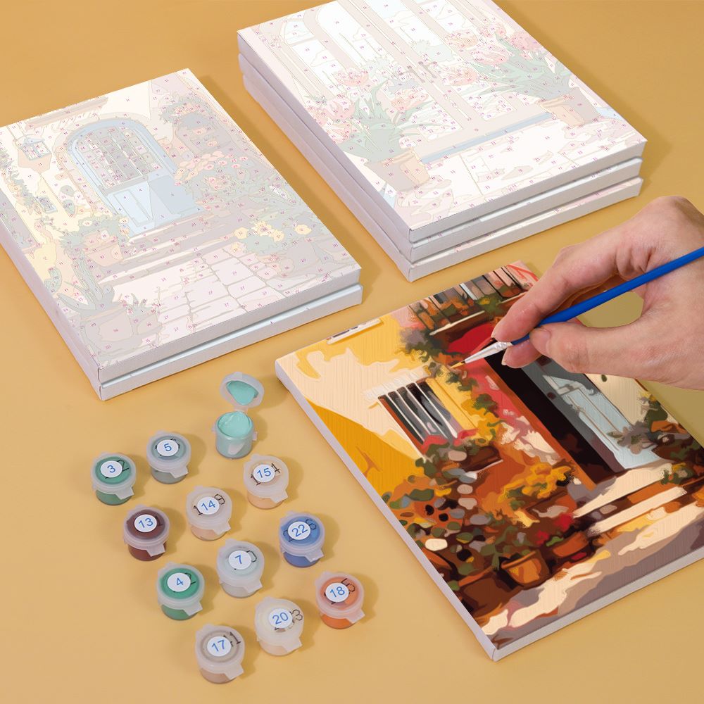 Malen nach Zahlen - 6 Mini-Gem?lde | Bunte T¨¹ren