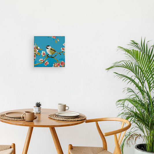 Mini-Malen nach Zahlen 8x8 gerahmt - Vögel-Gemälde