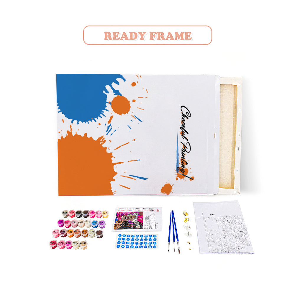 Katze im Fenster - Malen nach Zahlen