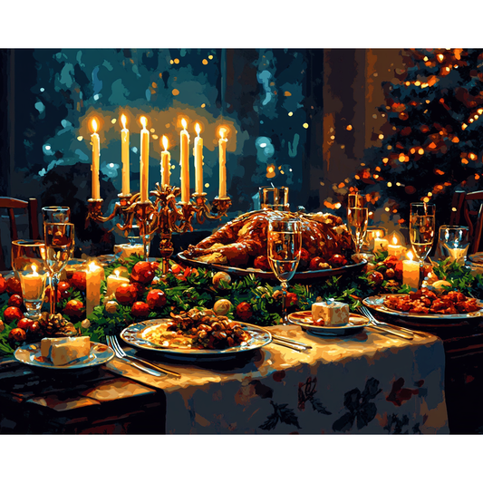 Fröhliche Tischdekoration