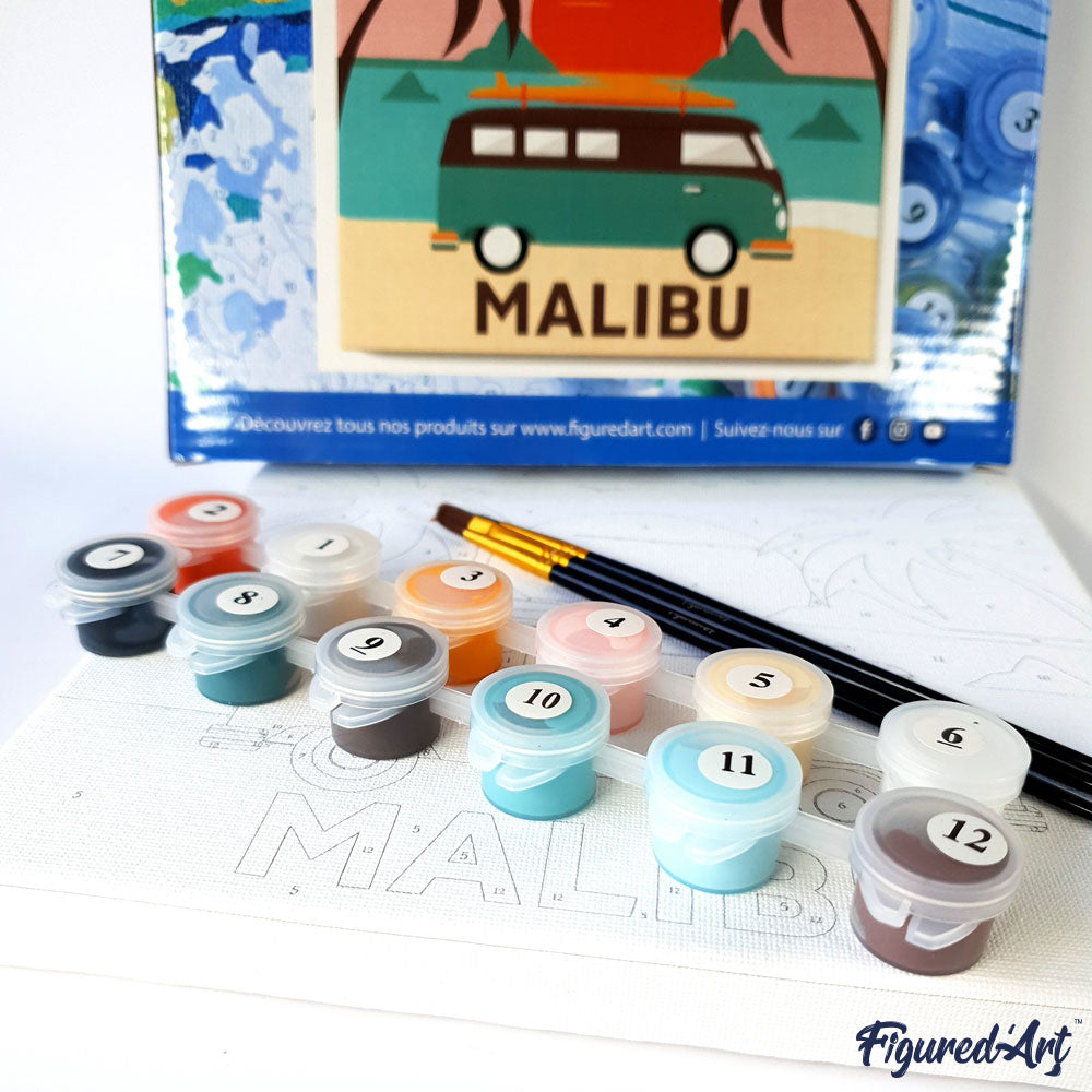 Mini Malen nach Zahlen 8x8 gerahmt - Reiseposter Lissabon