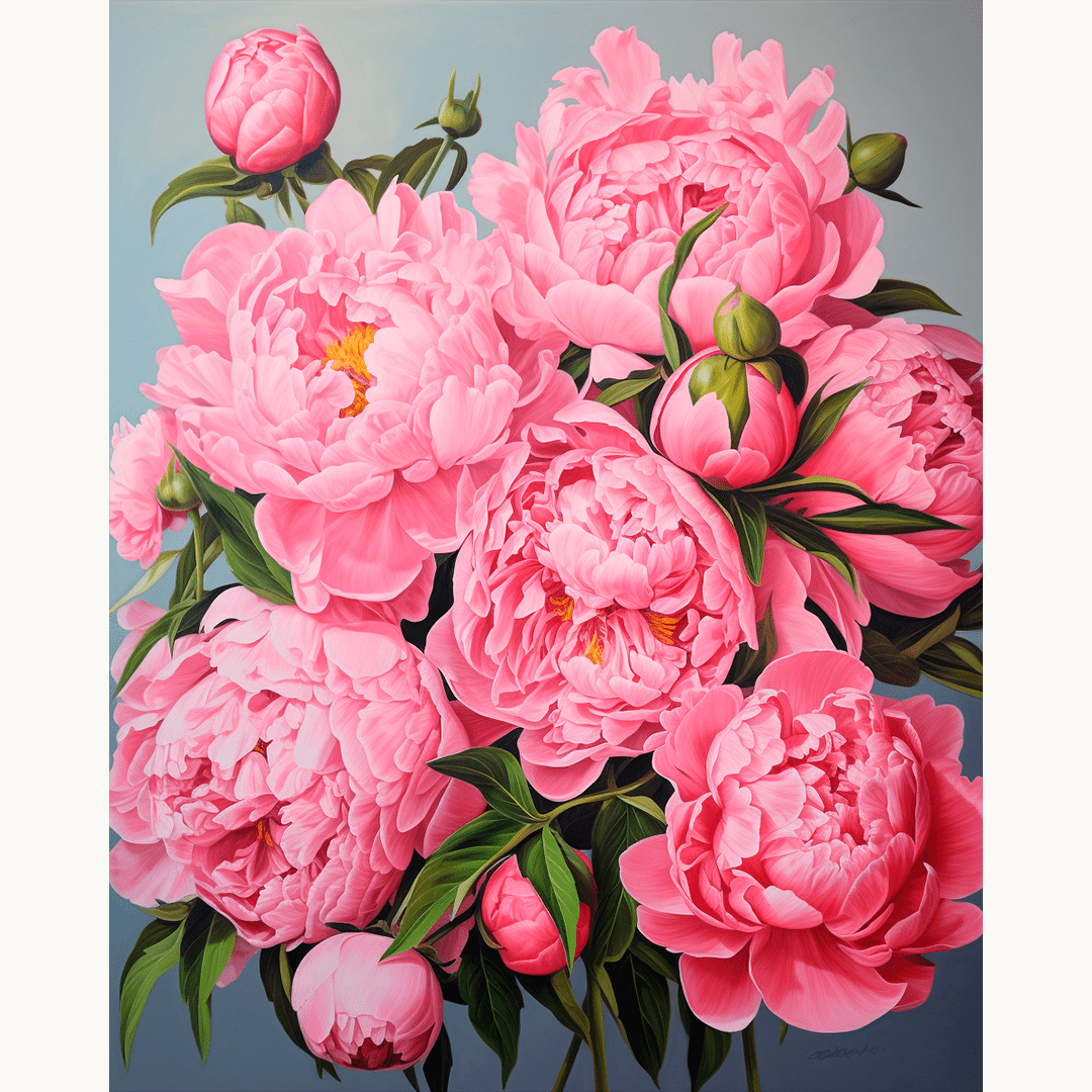 Rosa Pfingstrosen-Perfektion