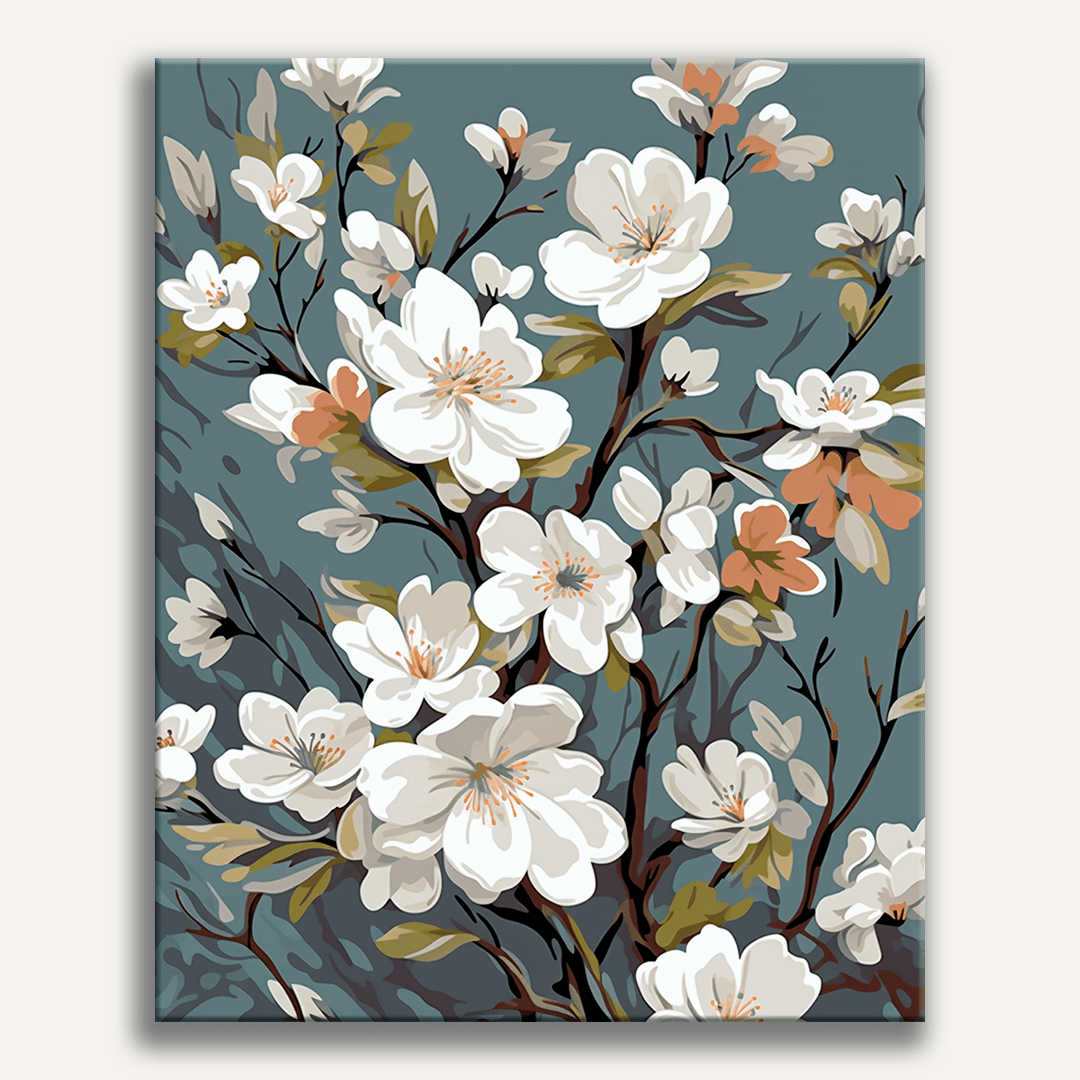 Wandteppich mit Frühlingsblüten