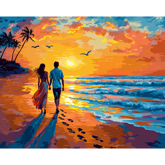 Sonnenuntergangsumarmung