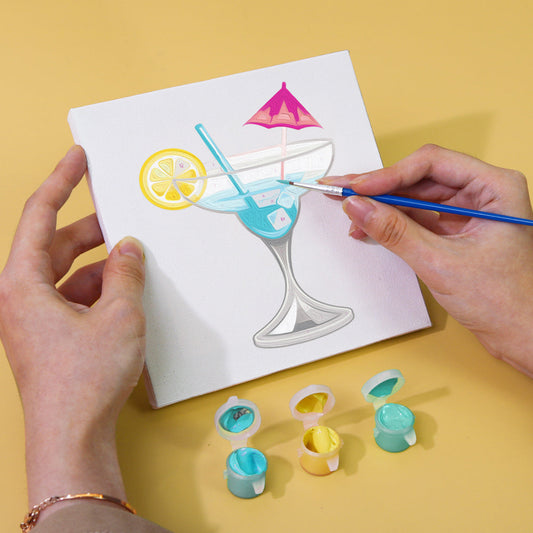 Malen nach Zahlen - 6 Mini-Gem?lde | Cocktail-Set