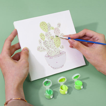 Malen nach Zahlen - 9 Mini-Gem?lde | Zimmerpflanzen-Set