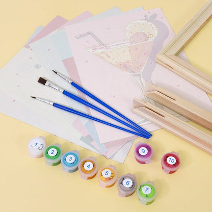 Malen nach Zahlen - 6 Mini-Gem?lde | Classy Cocktail-Set