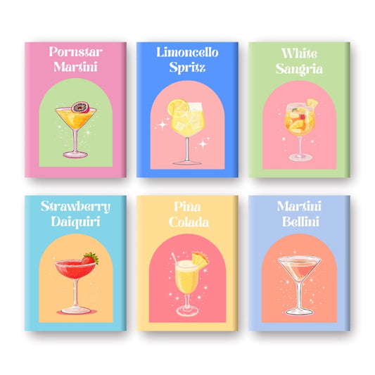 Malen nach Zahlen ¨C 6 Mini-Gem?lde | Summer Vibes Cocktail-Set