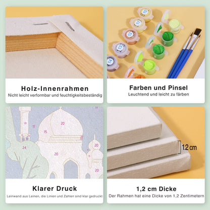 Malen nach Zahlen - 6 Mini-Paintings | Wundersch?ne Landschaften Set