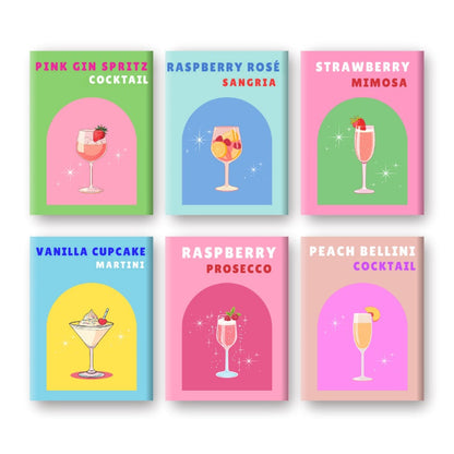 Malen nach Zahlen ¨C 6 Mini-Gem?lde | Sip & Sparkle Cocktail-Set