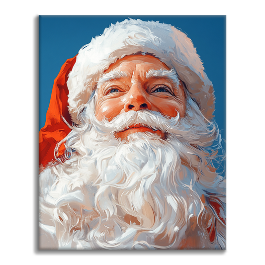 Der freundliche Weihnachtsmann - Malen nach Zahlen