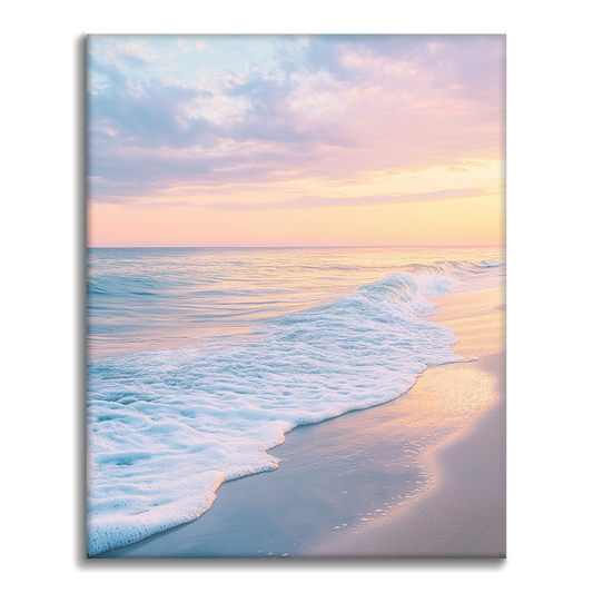 Friedlicher Strand im Morgengrauen - Malen nach Zahlen
