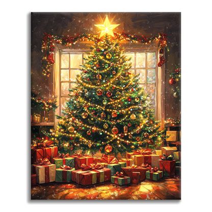Weihnachtsbaum - Malen nach Zahlen