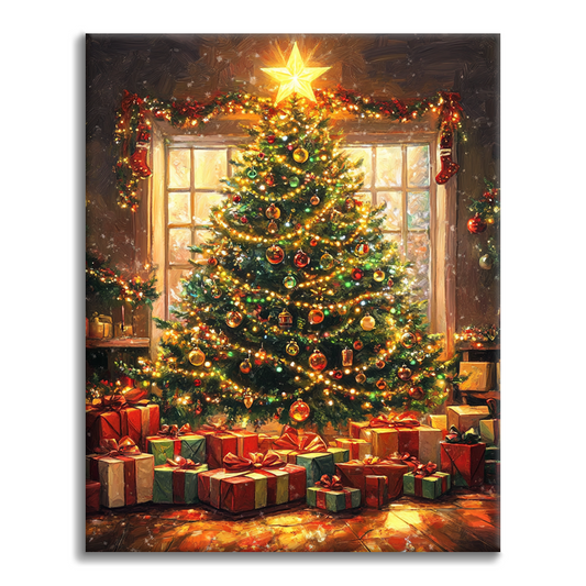 Weihnachtsbaum - Malen nach Zahlen