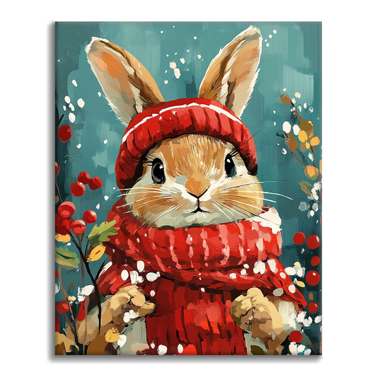 Weihnachtshase - Malen nach Zahlen