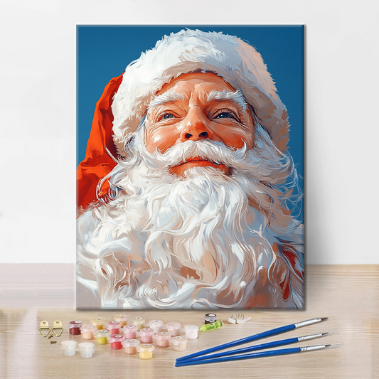 Der freundliche Weihnachtsmann - Malen nach Zahlen