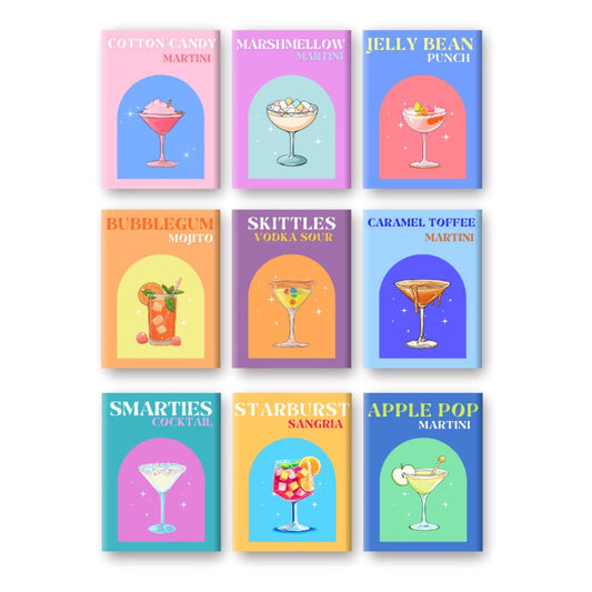 Malen nach Zahlen - 9 Mini-Gem?lde | Candy Cocktail-Set