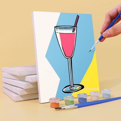 Malen nach Zahlen - 6 Mini-Gem?lde | Classy Cocktail-Set
