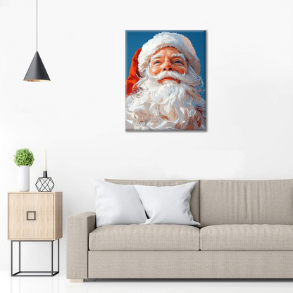 Der freundliche Weihnachtsmann - Malen nach Zahlen