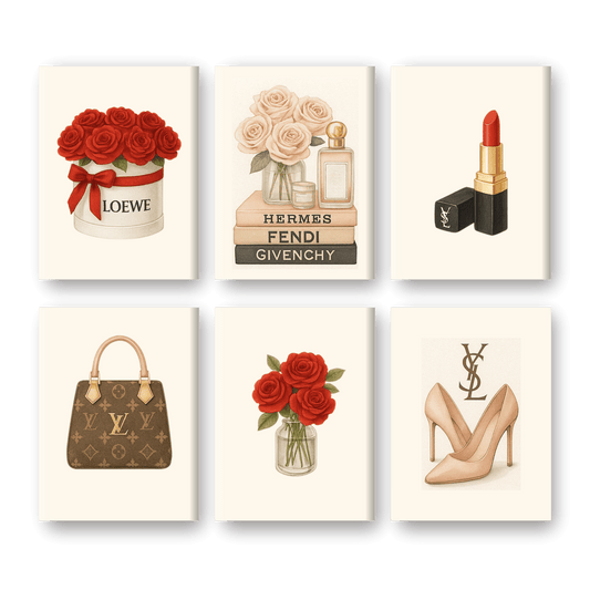 Malen nach Zahlen ¨C 6 Mini-Gem?lde | Elegantes Marken-Set