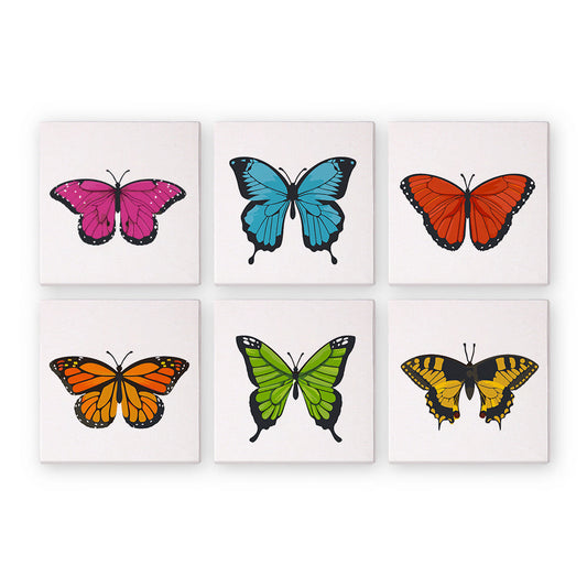 Malen nach Zahlen - 6 Mini-Gem?lde | Schmetterlings-Set