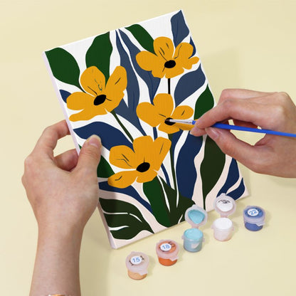 Malen nach Zahlen ¨C 6 Mini-Gem?lde | Wundersch?nes Blumen-Set