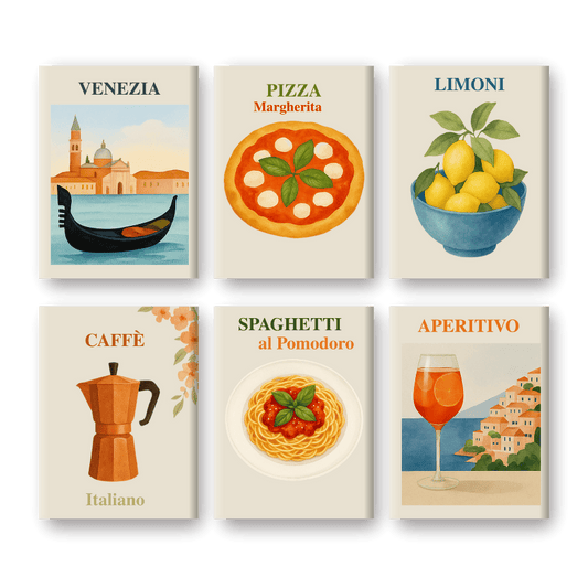 Malen nach Zahlen ¨C 6 Mini-Gem?lde | Italienisches Sommer-Set