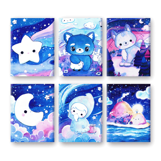 6 Mini-Gem?lde | Sweet Dreams Set - by Tiny Tami