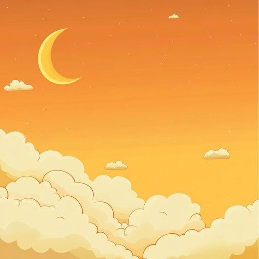 Mini Malen nach Zahlen mit Rahmen - Orange sky