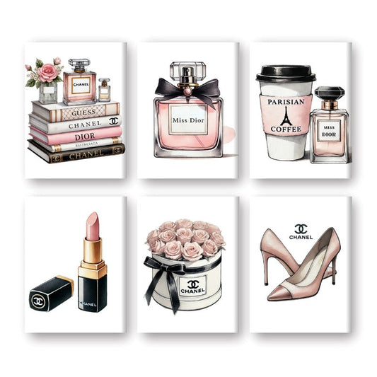 Malen nach Zahlen ¨C 6 Mini-Gem?lde | Luxusmarken-Set