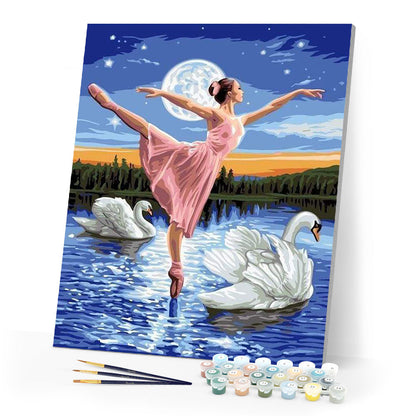 Swan Lake and Full Moon